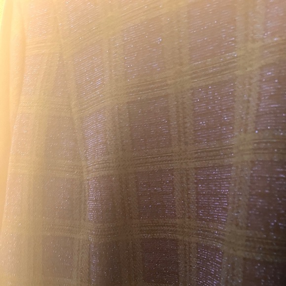 Navy Plaid  top with Gold Zipper Accent - Picture 5 of 12